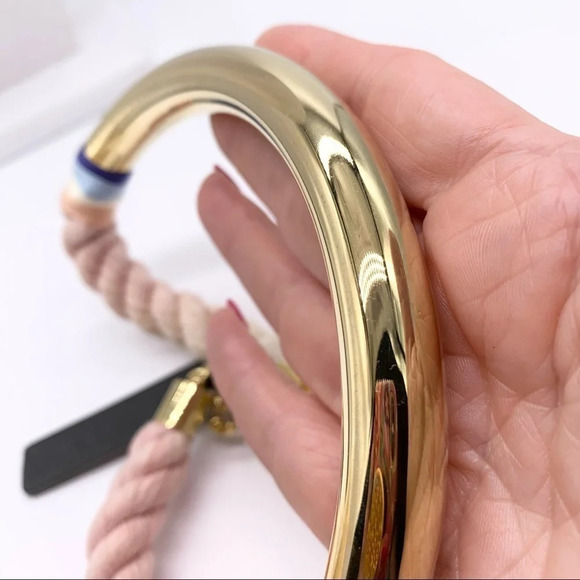 J. Crew Gold Tube with Twisted Rope Necklace NWT - Picture 3 of 6